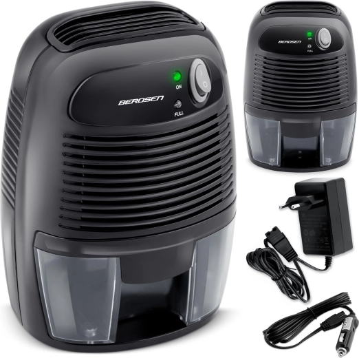 Berdsen BR-68B electric air dehumidifier with 12V car adapter, black