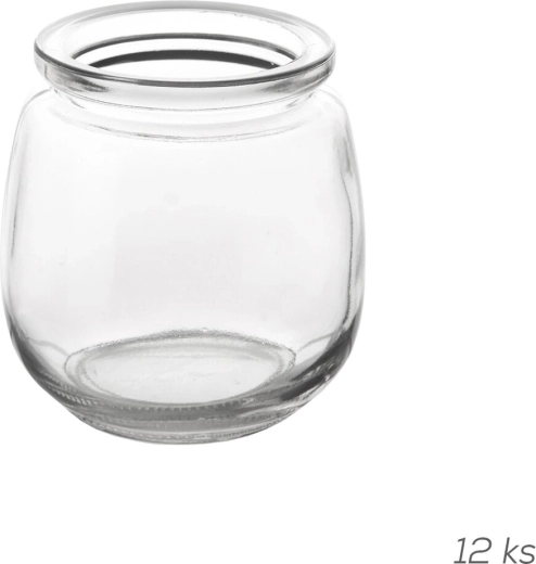 Steklene posodice za jogurt 200 ml, 12 kosov