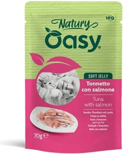 Oasy Natury Soft Jelly – tuna z lososom v želeju, 70 g
