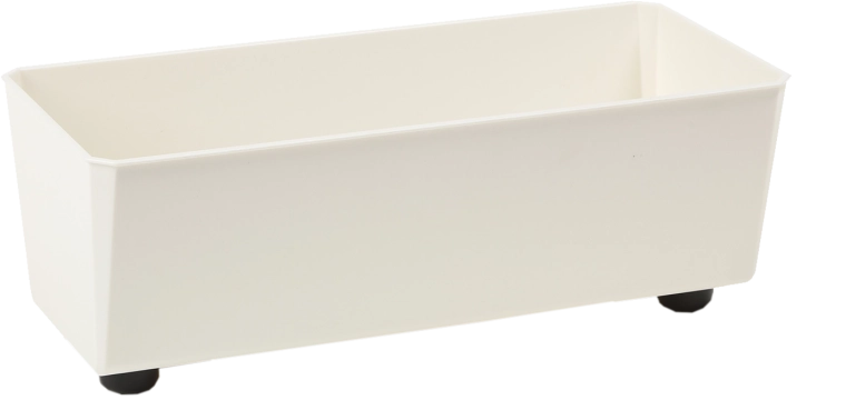 Cvetlična skleda Saga 37,5 × 17 cm – kremna, iz reciklirane plastike