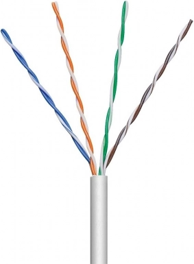 Namestitveni kabel U/UTP Cat5e, 4 pari, 100% baker, 305 m, siv