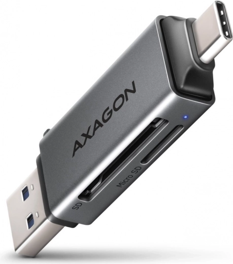 Zunanja kartična čitalka USB3.2 Gen 1 Tip-C + Tip-A SD/microSD