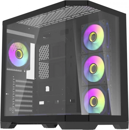 Računalniško ohišje Darkflash FT418 Pro s 7 ARGB ventilatorji (črno)