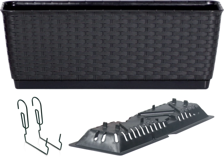 Viseča korita z oklepaji Ratolla PW 59 cm antracit
