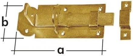 Ravna zaklepna zapora 100 × 45 × 5 mm, rumeni galvanizirani cink
