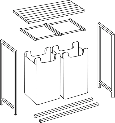Odstranljivi vložki z ročaji za enostaven prenos