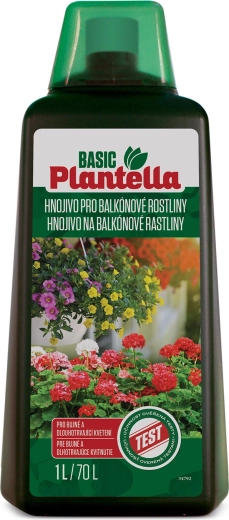 Tekoče gnojilo za balkonske cvetoče rastline Plantella Basic 1 l