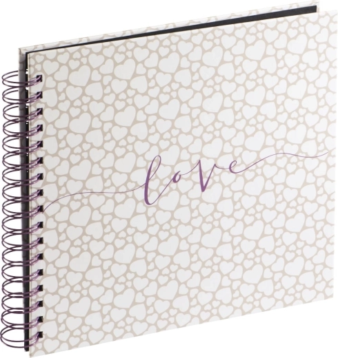 Spiral Photo Album Romance 28 × 24 cm, 40 pages, black
