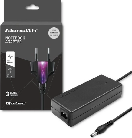 Napajalni adapter za SAMSUNG 60 W, 19 V, 3,15 A, 5,5 × 3,5 mm + pin – QOLTEC