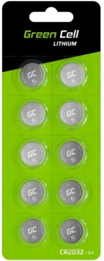 Gumbne baterije Green Cell 10x CR2032 3V