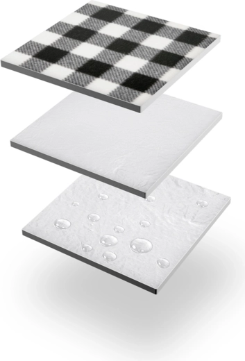 Trislojna konstrukcija z zaščito pred vlago