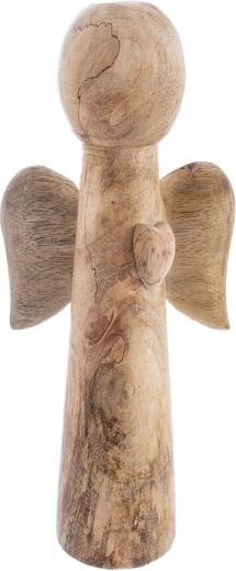 Leseni angel iz mangovega lesa, 21 cm