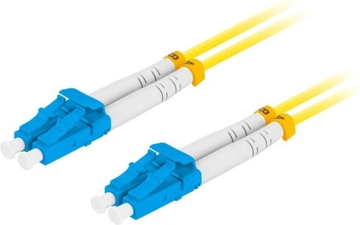 Enomodni optični patchcord LC/UPC–LC/UPC duplex 2 m rumen