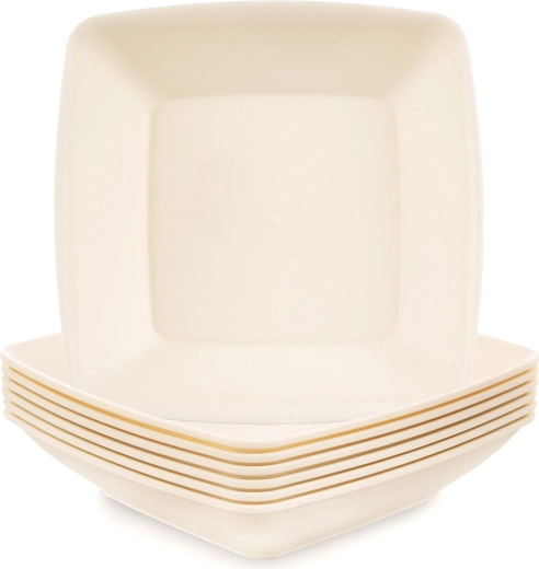 Globoki plastični krožniki SANDY 17,5 cm, 500 ml, 6 kos