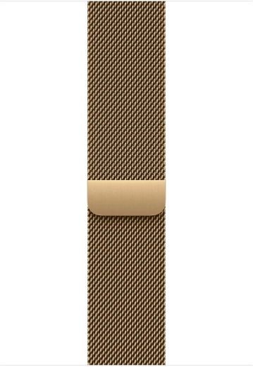 Milanski pašček v bleščeče zlati barvi za ohišje velikosti 46 mm, M/L
