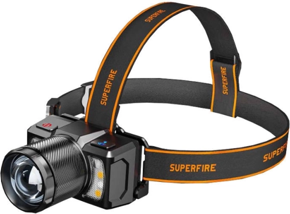 Naglavna svetilka Superfire 700 lm z USB-C