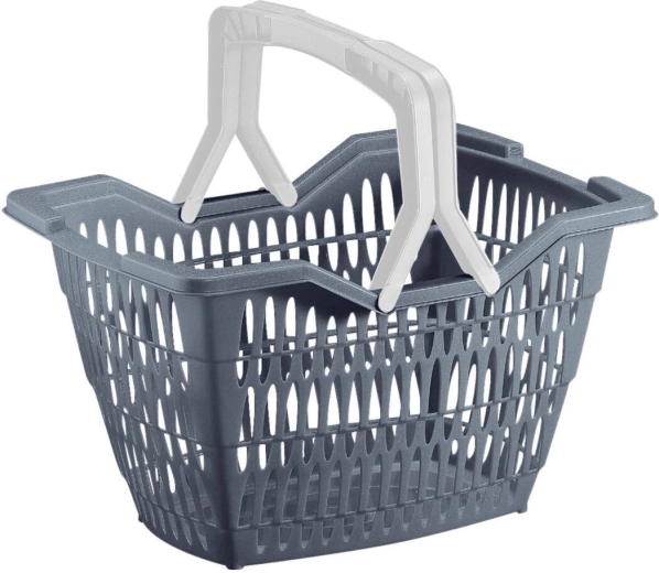 Nakupovalna košara WILLY z 2 ročaji, 14 l, plast, mešanica barv