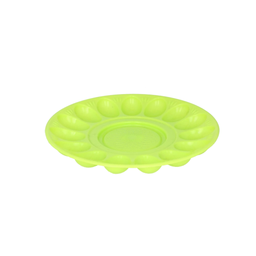 Plastični krožnik za jajca 30 cm z posodico na sredini