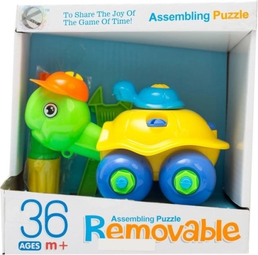 Colorful screw-together turtle - 1 piece