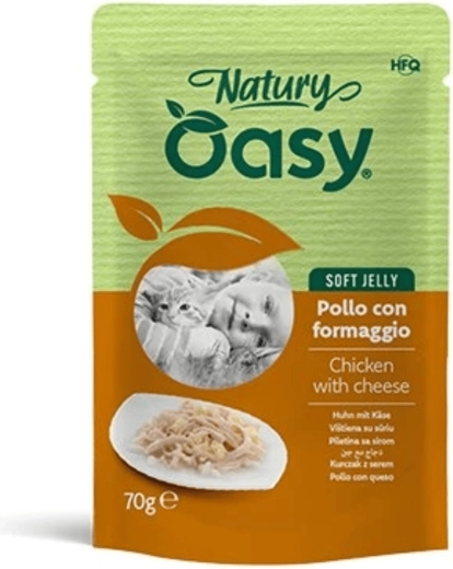 Oasy Nature Soft Jelly piščanec s sirom, vrečka 70 g