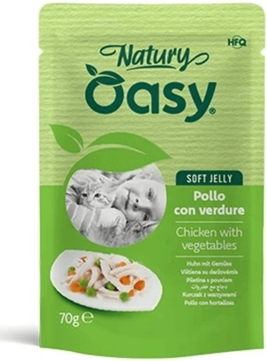 Oasy Nature Soft Jelly piščanec z zelenjavo vrečica 70 g