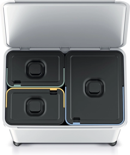 Tri odstranljive posode z barvnim označevanjem