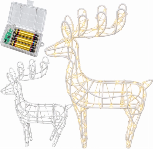 Christmas LED Reindeer for the Garden with Warm White Light