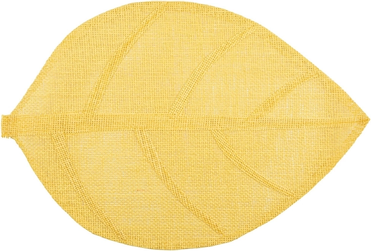 Prostirka v obliki lista rumena 33 × 48 cm
