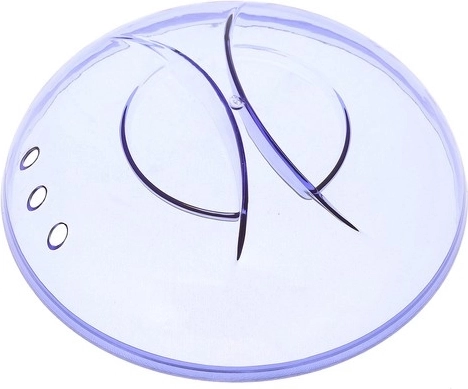 Transparent lid with 3 steam vent holes