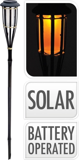 Sončna bambusova bakla 65 cm, črna