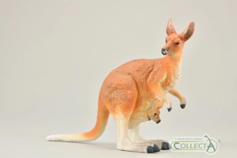 CollectA red kangaroo with joey