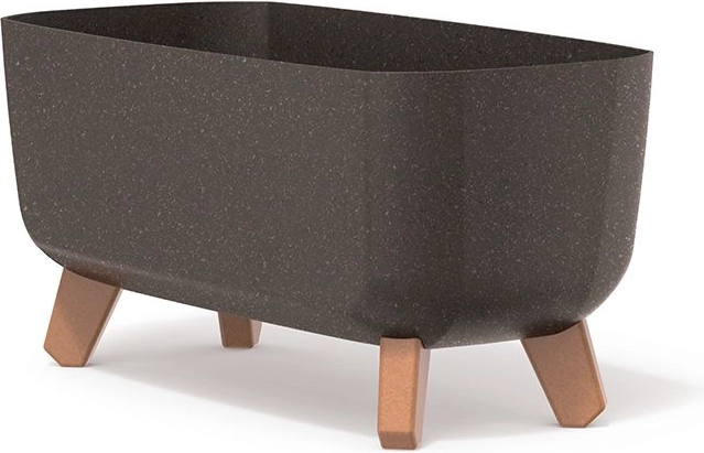 Cvetlični lonec na nogicah GRACIA CASE ECO WOOD 39 cm – kava