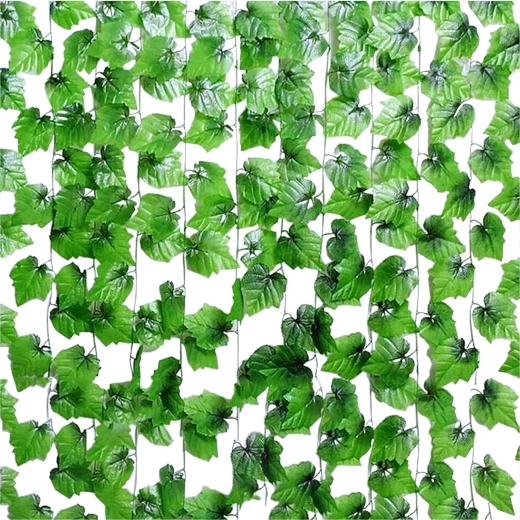 Set 12x umetni bršljan – girlanda za steno in balkon, viseča dekoracija 27,6 m