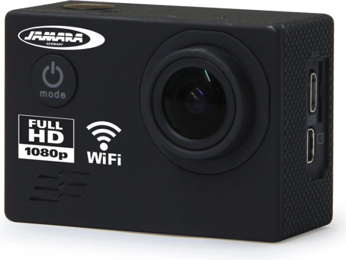 JAMARA Camara Full HD Pro WiFi V2 action camera black