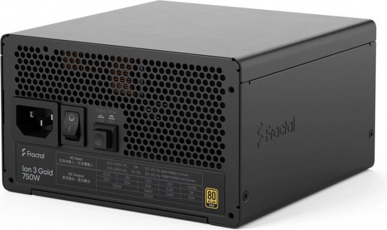 Fractal Ion 3 Gold 750 W – popolnoma modularno napajalno napajanje ATX 3.1 z 80 PLUS Gold