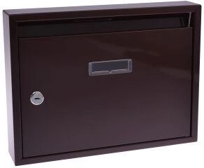 Panelna poštna nabiralnik 320 × 240 × 60 mm rjava brez lukenj