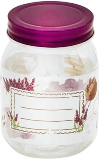 Kozarček za vlaganje z navojnim pokrovčkom TORO 380 ml Sivka