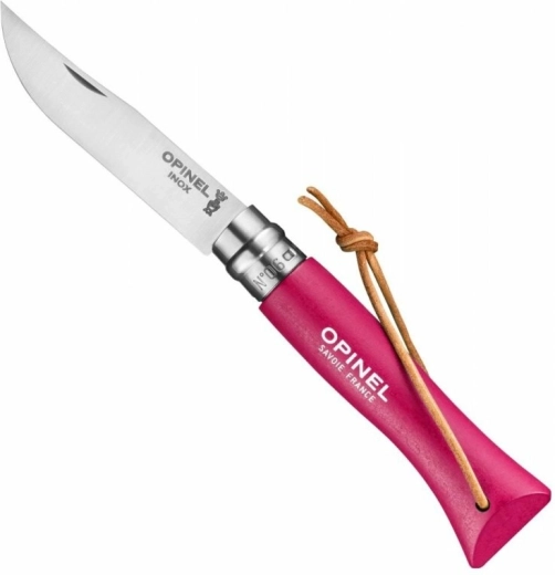 Opinel No.06 Trekking Raspberry pocket knife, pink beech