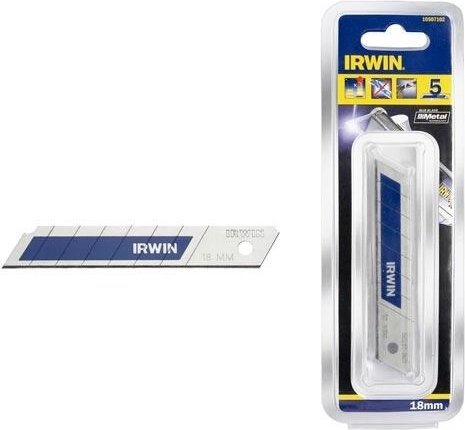 Odlamljajoči se rezili 18 mm BI-METAL BLUE IRWIN, 5 kos