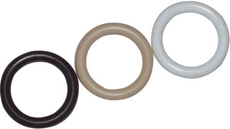 Plastični obročki za karnise, beli, komplet 10 kos