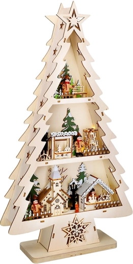 Wooden design with decorations for indoor use