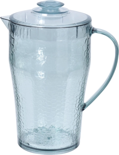 Plastični vrč s pokrovom 1,9 l – videz recikliranega stekla