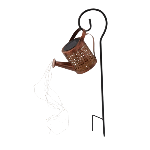 Sončna vrtna zalivalka z LED svetlobo, toplo bela, 37 LED