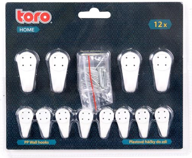 Kljuke za na steno TORO, set 12 kos