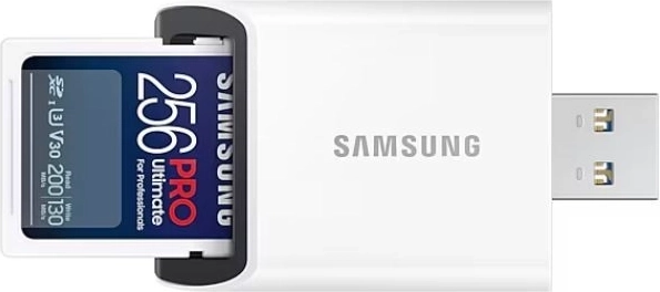 Pomnilniška kartica Samsung PRO Ultimate SD 256 GB z USB čitalnikom