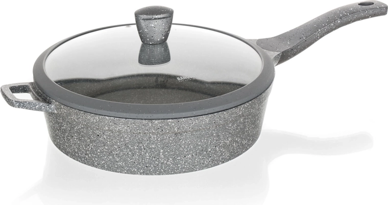 Steklen pokrov z varnim gumbom