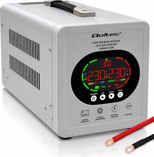 Qoltec rezervni napajalnik UPS s čisto sinusno obliko 1000 VA / 720 W
