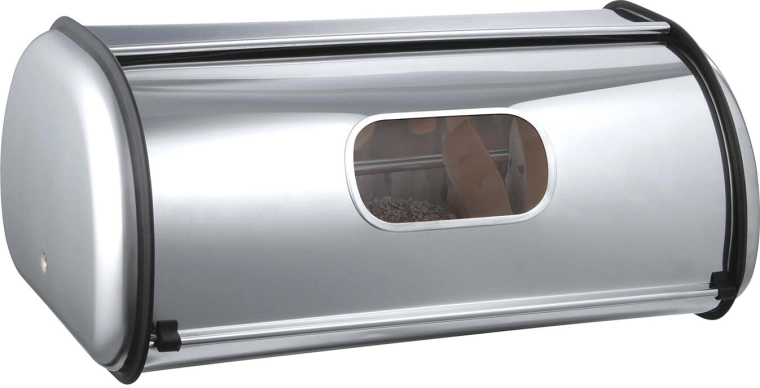 Nerjavno jeklen zaboj za kruh AKCENT 43,5 × 27,5 × 18,5 cm