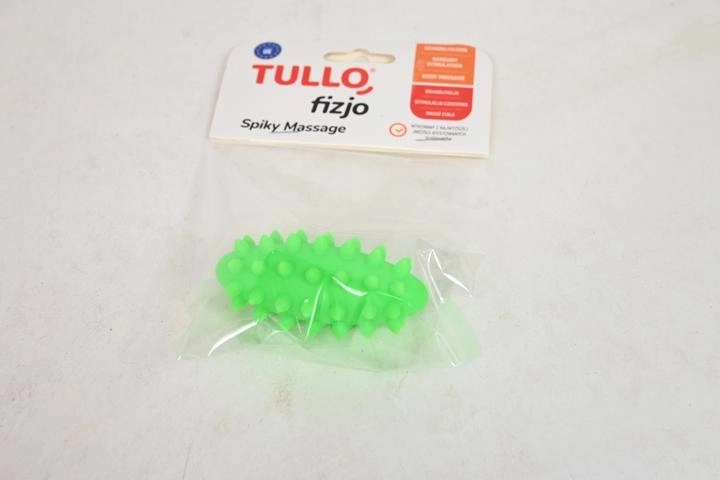 Fizjo rehabilitation spiked massage roller (peanut shape) 7.4 cm, green