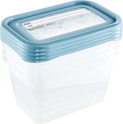 MIA Magic Ice komplet posod za živila 4× 0,75 l z večkrat prepisljivo etiketo
